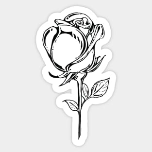 Flower Line Art Sticker